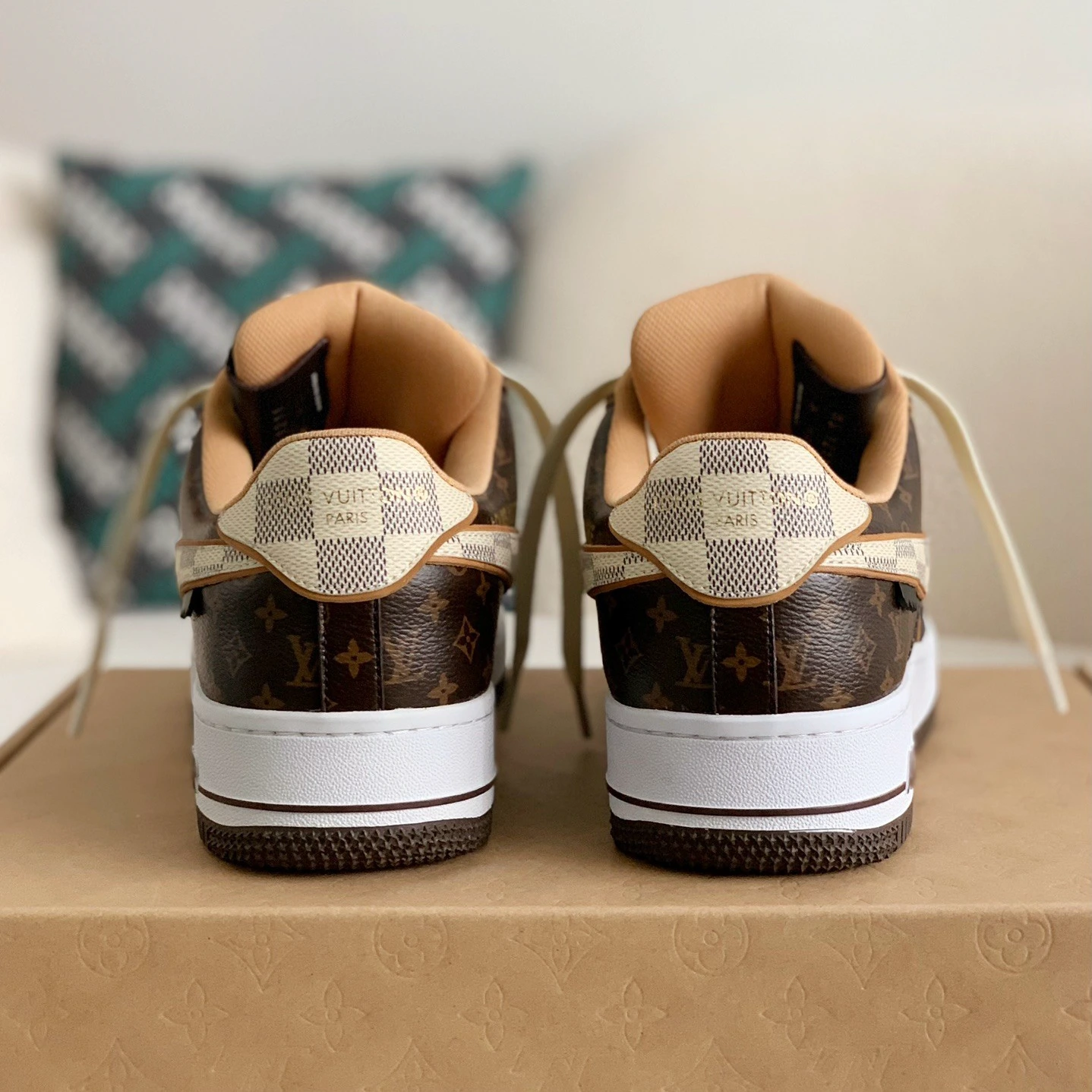 Louis Vuitton x Nike Air Force 1 'Monogram Brown Damier Azur